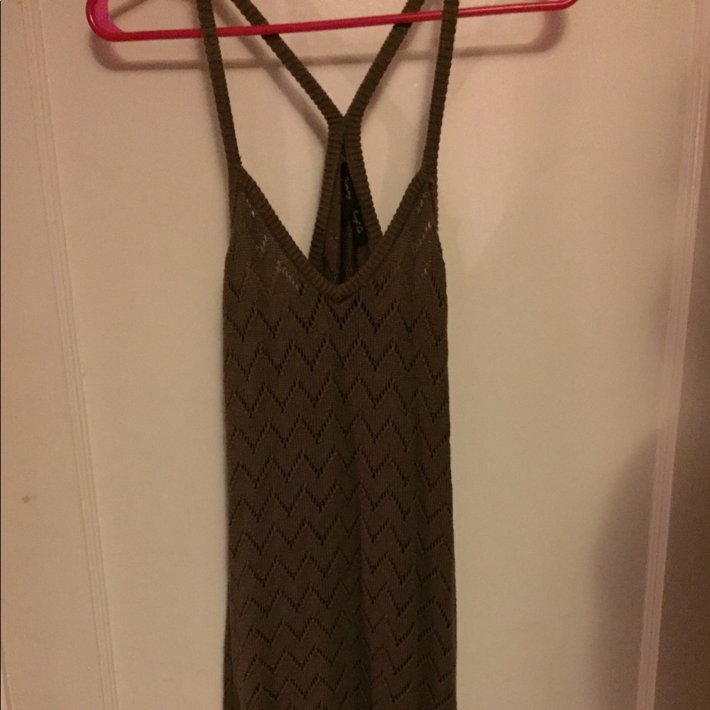 Brown sweater material tank